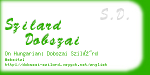 szilard dobszai business card